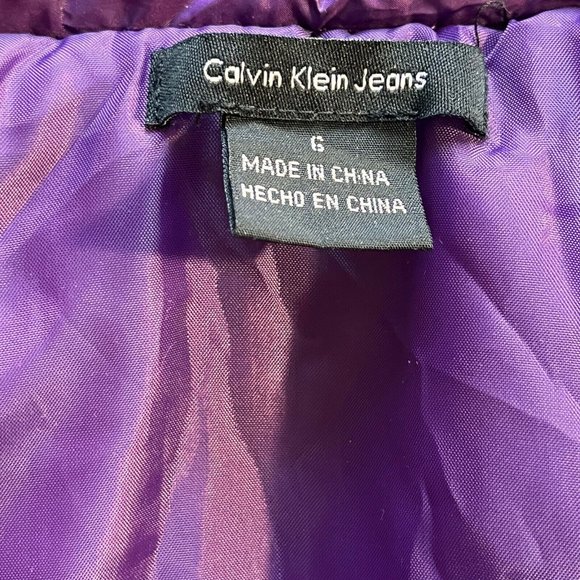 Calvin Klein youth Girls Puffer Jacket Coat Vest size 6 Quilted button snaps - Picture 5 of 8